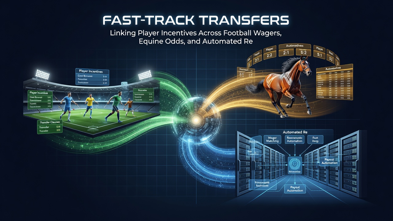 Screenshot of a mobile interface demonstrating seamless transfer of incentives from soccer wagers to horse racing odds and slot reels