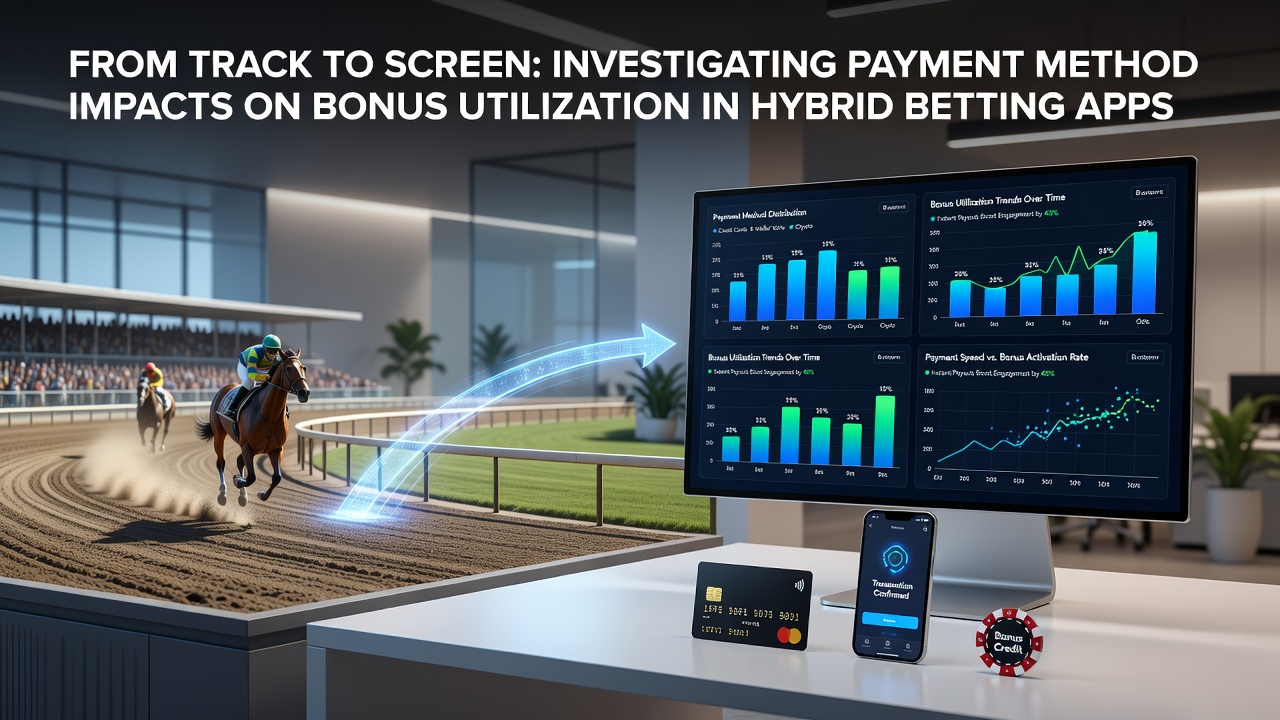 Data visualization of bonus utilization rates by payment method in hybrid betting environments