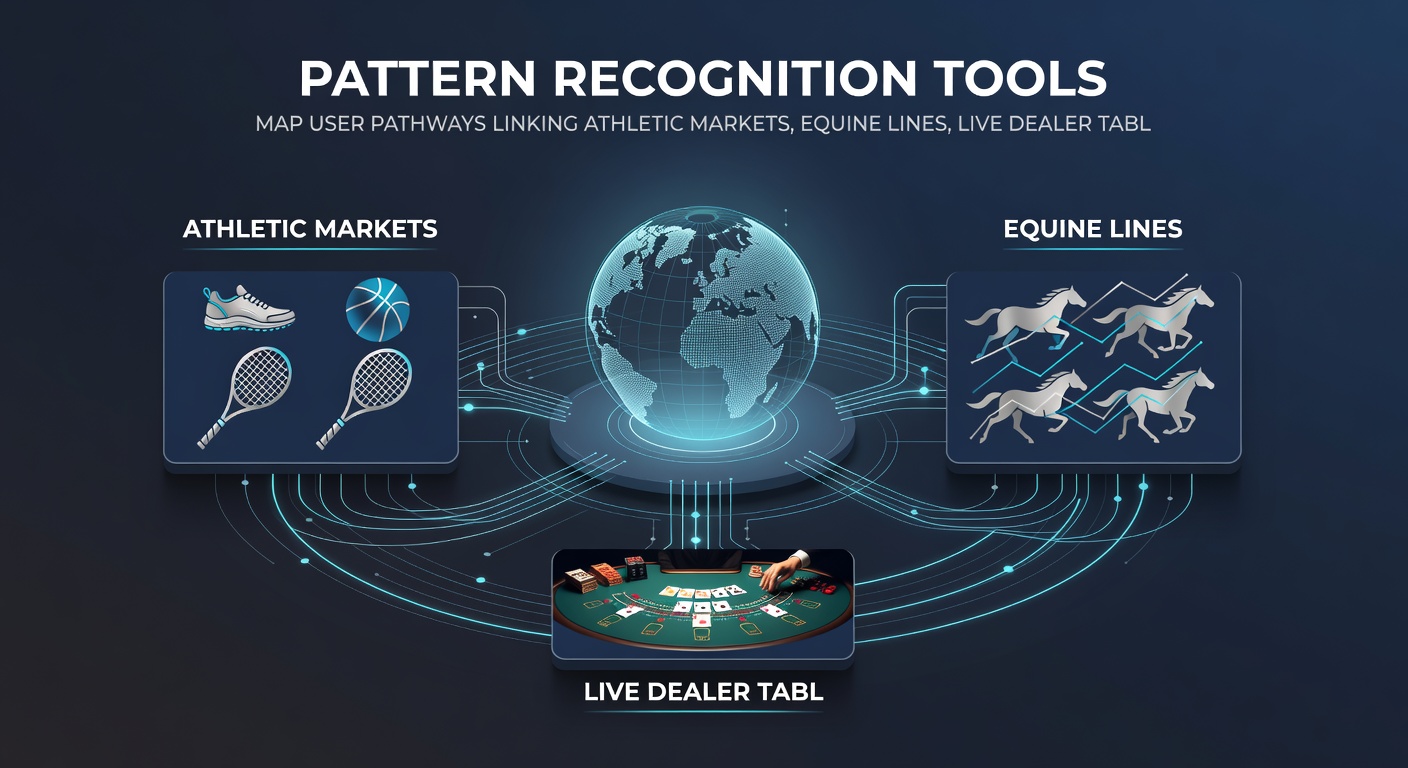 Analytics dashboard showing user pathway maps connecting sports, horse racing, casino tables, slots, and multiple payment methods