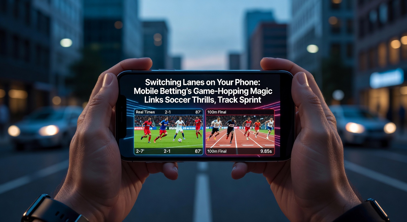 Close-up of a mobile betting interface showing simultaneous tabs for live soccer odds, upcoming horse races, and a live roulette wheel with dealer interaction