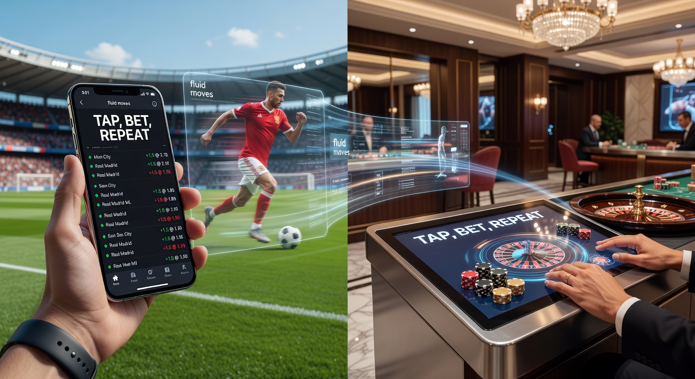 Infographic illustrating seamless payment flow from soccer betting app to live casino dealer interface on a smartphone